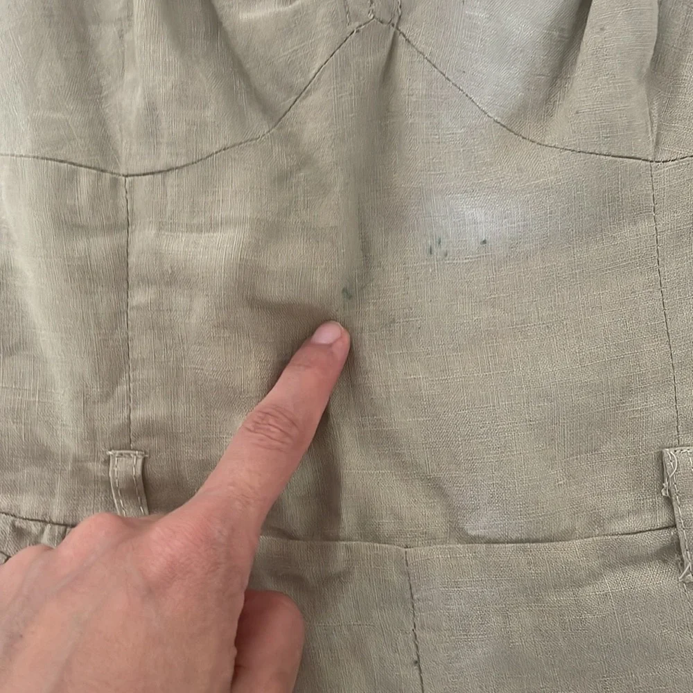 Beige Linen Romper - Picture 4 of 7